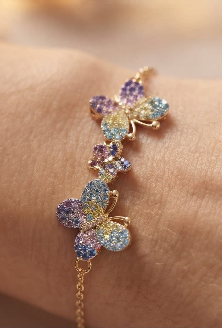 Bracelet Papillons Colorés